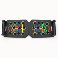 Push-up board top-down view showing colour-coded grips