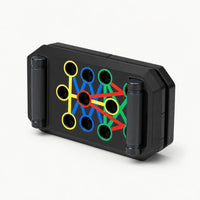 Push-up board folded into compact storage position