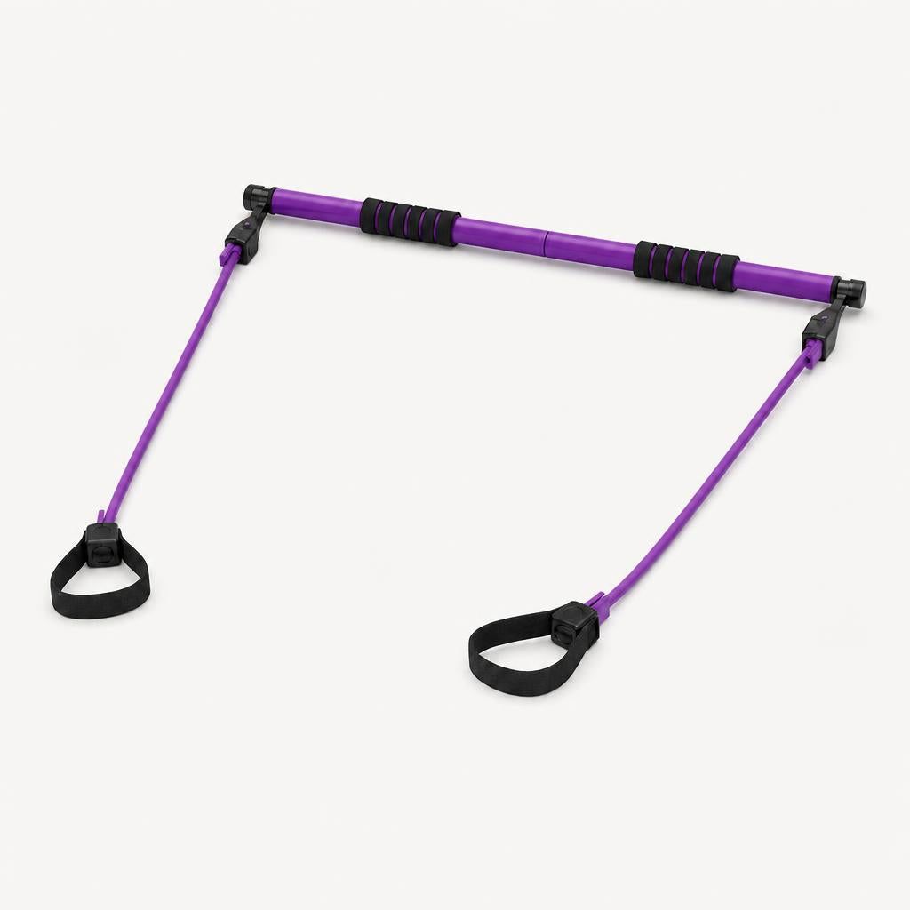 Adjustable Pilates bar in purple